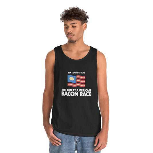 In training American Bacon Race tank top, unisex, bacon gifts, Gifts for him, gifts for her