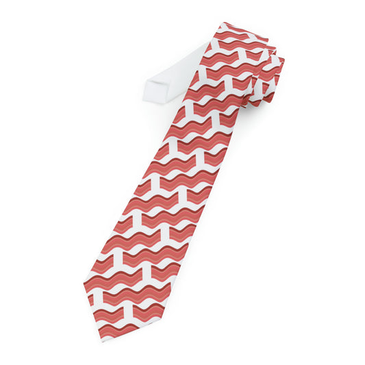 Official Bacon Tie, (one sided print), Bacon Gifts, Necktie gifts. Bacon Lover gifts, novelty ties, funny gift ideas.