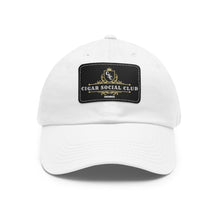 Free Shipping, Classic Cigar Social Club hat w/Leather Patch, Perfect Cigar Gift, Gifts for Dad, Cigar Hats