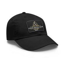 Free Shipping, Classic Cigar Social Club hat w/Leather Patch, Perfect Cigar Gift, Gifts for Dad, Cigar Hats